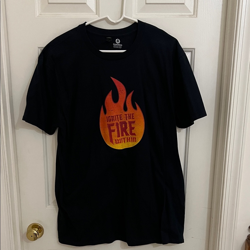 Anvil Lightweight CustomInk Black 2016 Ignite the Fire Within T-shirt Size XL